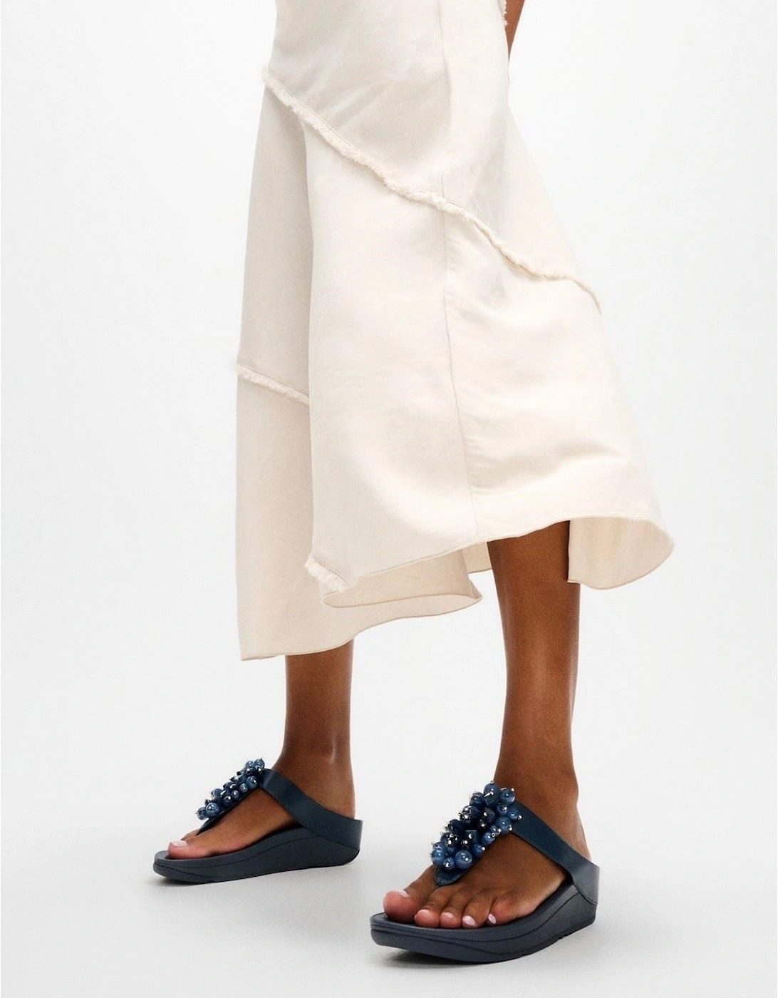 Fino Toe-Post Polyurethane Women's Midnight Navy Sandals