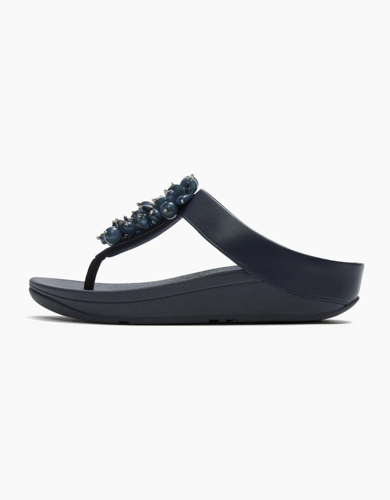 Fino Toe-Post Polyurethane Women's Midnight Navy Sandals