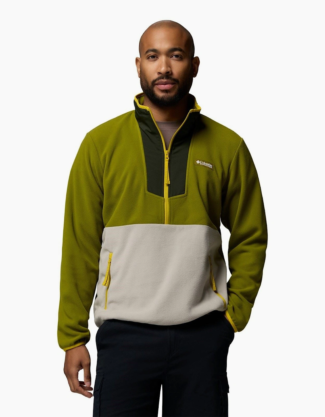 Columbia Men's Green Sequoia Grove Half Zip Fleece Jacket - Size: 38