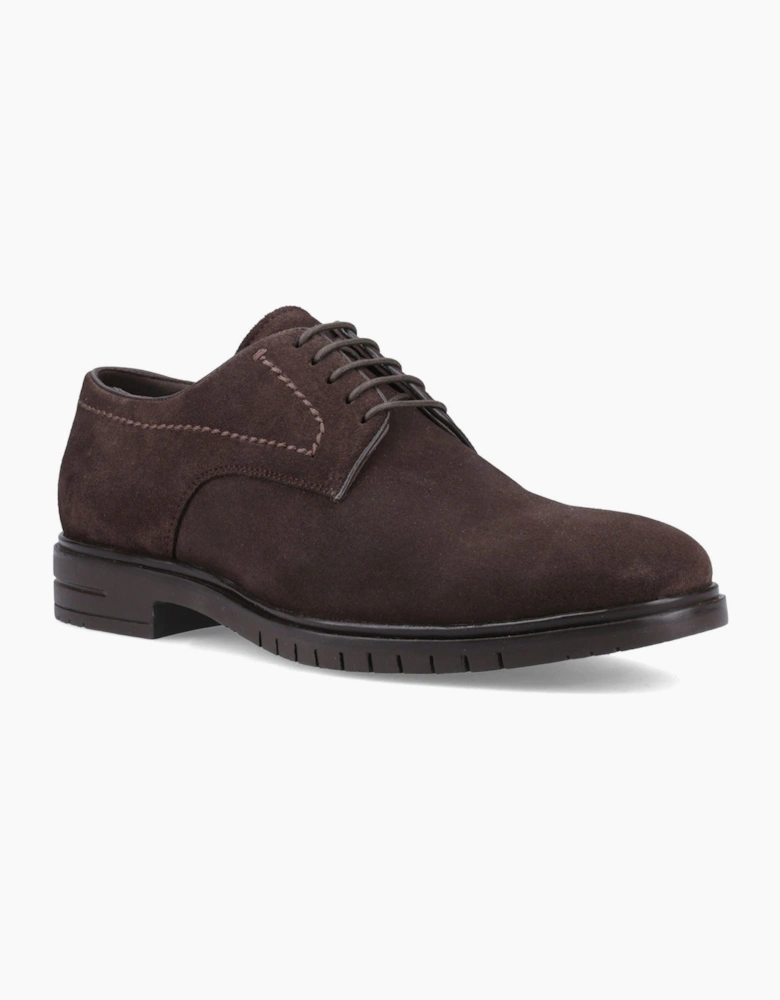 Sterling Suede Shoe Leather Men's Chocolate Lace-Up Shoes