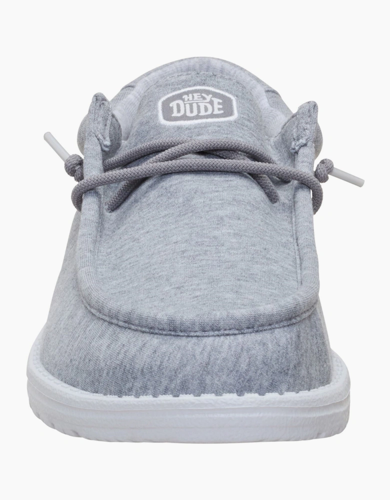 HEYDUDE Wally Stretch Jersey Textile Men's Grey Loafers