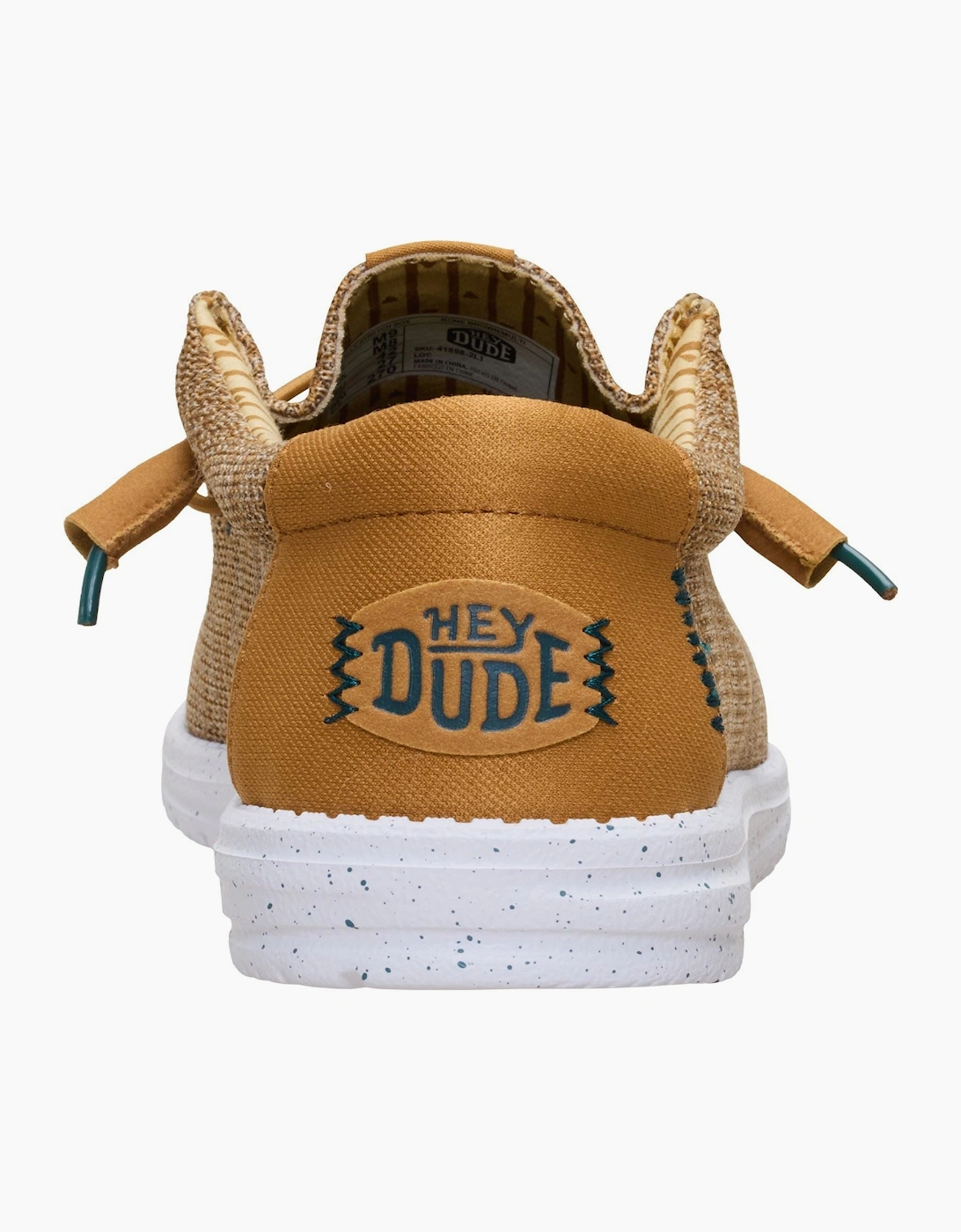 HEYDUDE Wally Stretch Sox Polyester Men's Bone Brown/Multi Loafers