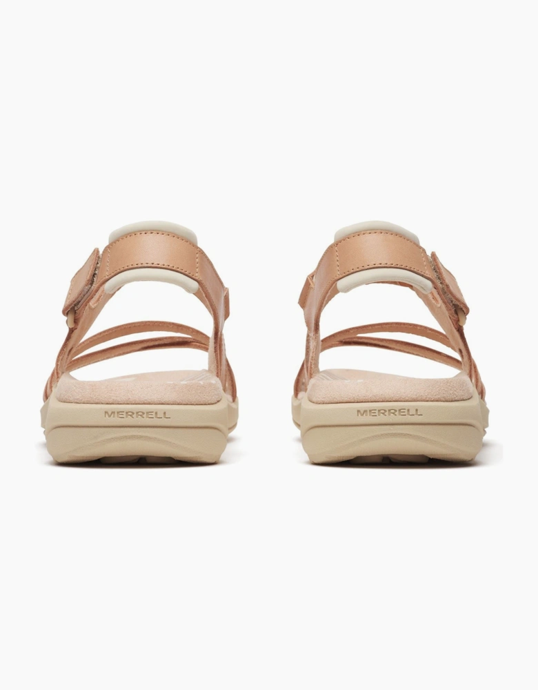 Harbor Backstrap Leather Women's Tan Rose Sandals