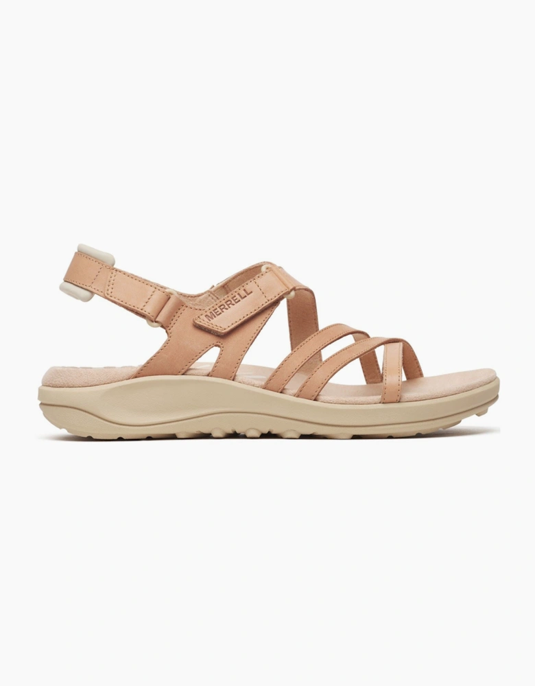 Harbor Backstrap Leather Women's Tan Rose Sandals