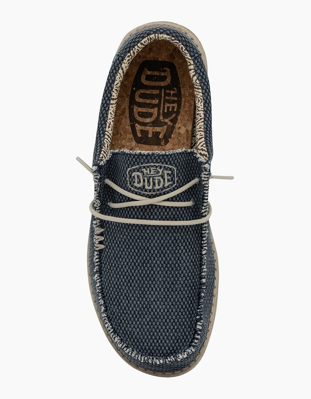 HEYDUDE Wally Braided Polyester Men's Blue Night Loafers