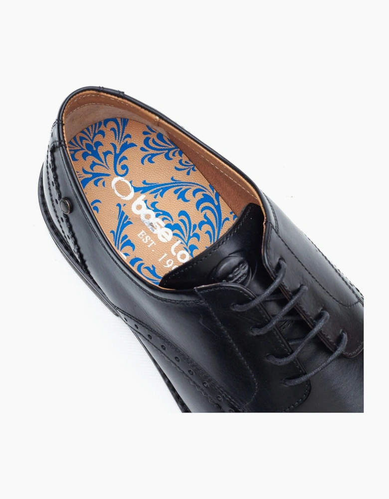 London Eton Lace Up Leather Men's Black Lace-Up Shoes