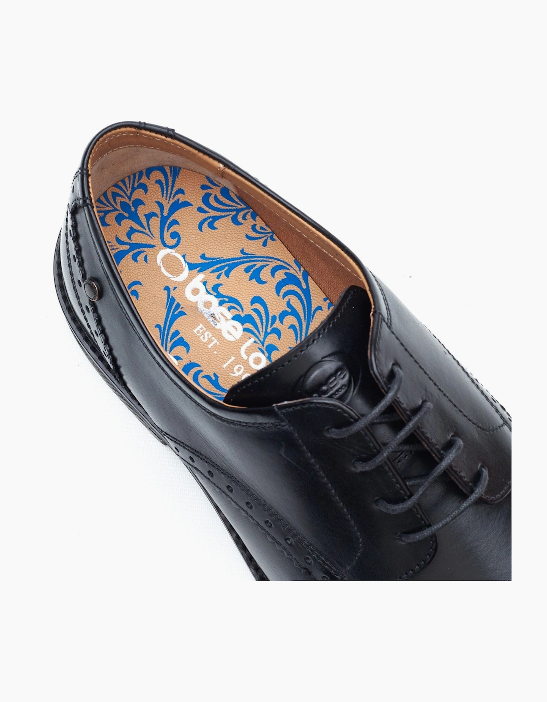 London Eton Lace Up Leather Men's Black Lace-Up Shoes