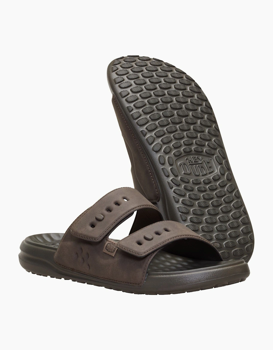 HEYDUDE Wave 2 Strap Polyurethane Men's Major Brown Sandals
