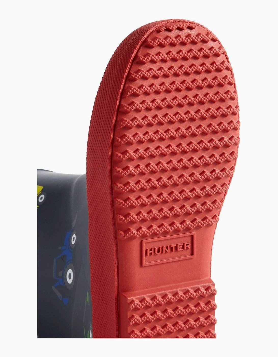 Kids First Construction Print Boot Rubber Boys's Navy/Military Red Wellington Boots