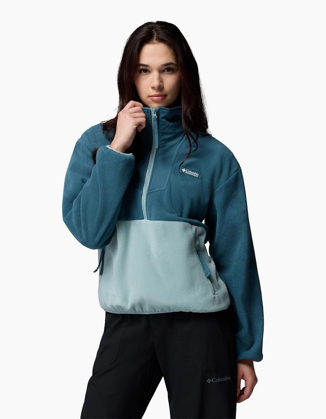 Sequoia Grove 1/2 Zip Women's Blue Fleece Jackets, 7 of 6