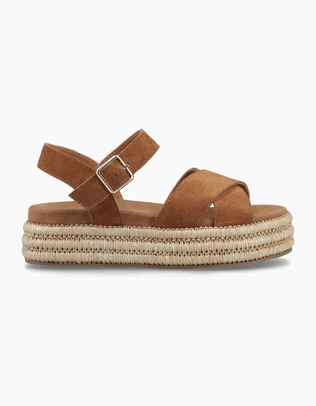 Rosa Rafia Sandal Leather Women's Tan Sandals