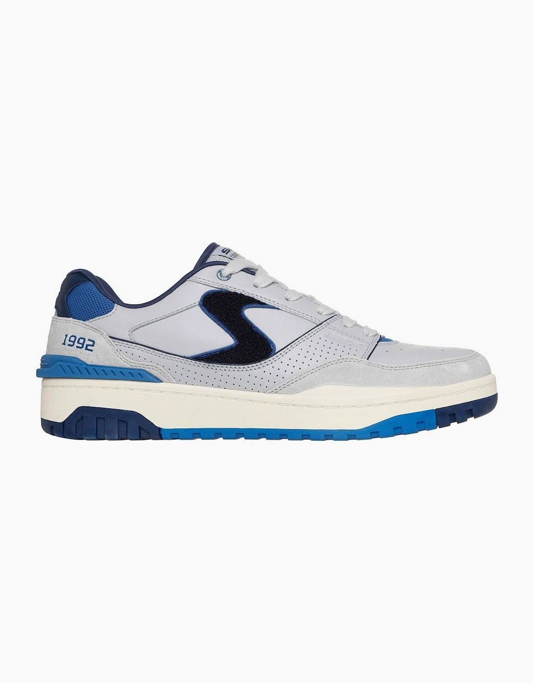 S-1992 Leather Men's Grey/Blue Standard Trainers