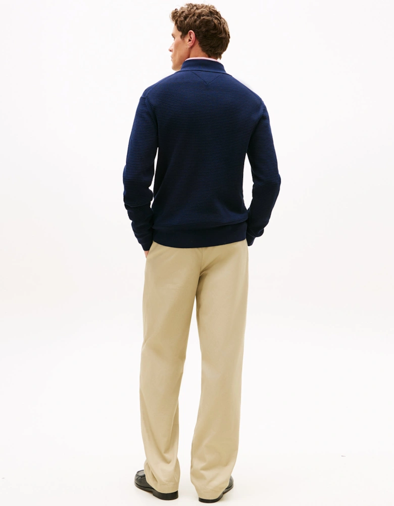 Seasonal Structure 1/4 Zip Mens Mock Neck Sweatshirt - Desert Sky