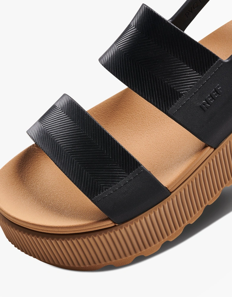 WATER VISTA HIGHER Womens Platform  Sandals Black/Tan