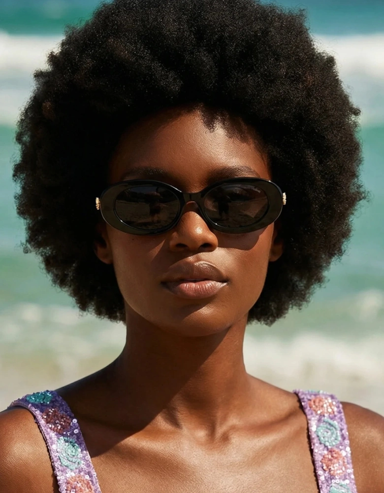Oceanus x SOJOS Veronica Sunglasses Black