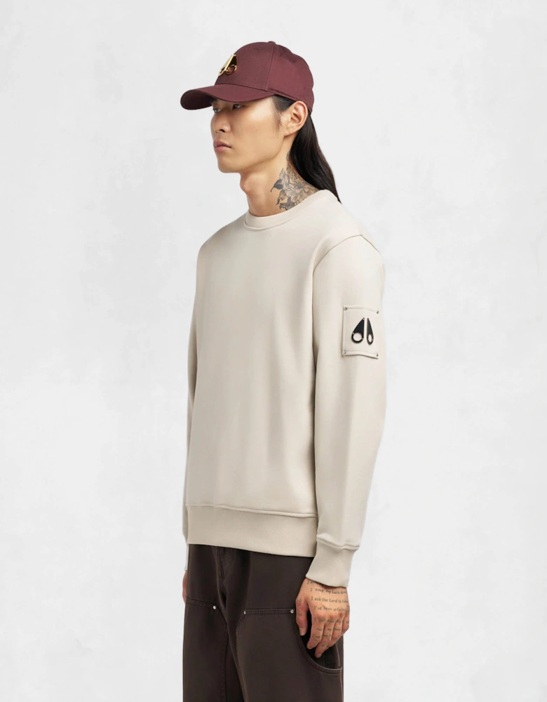 Hartsfield Mens Crew Neck Sweatshirt - Alabaster 1705