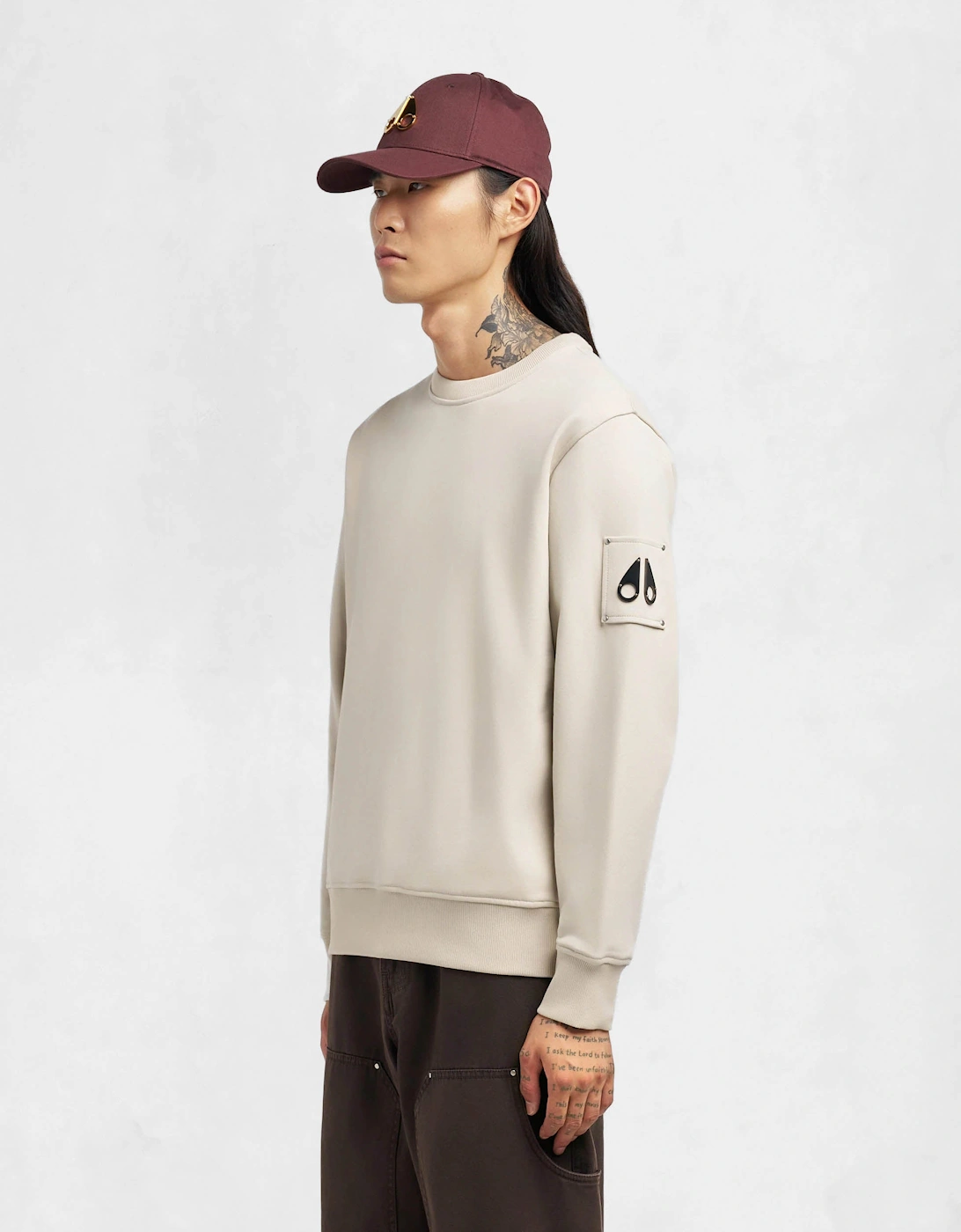 Hartsfield Mens Crew Neck Sweatshirt - Alabaster 1705, 4 of 3