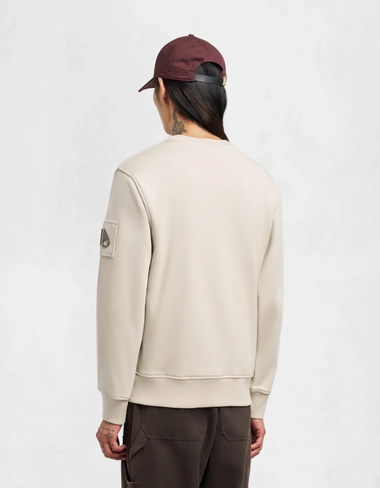 Hartsfield Mens Crew Neck Sweatshirt - Alabaster 1705