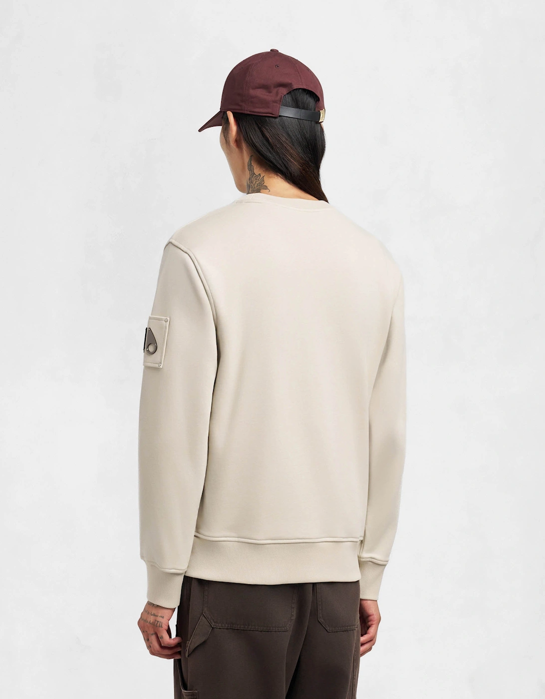 Hartsfield Mens Crew Neck Sweatshirt - Alabaster 1705