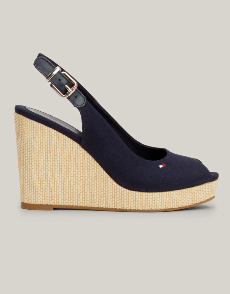 Iconic Elena Sling Back Wedge - Space Blue