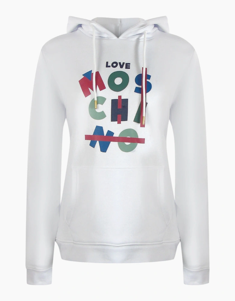 Jumble Logo White Hoodie