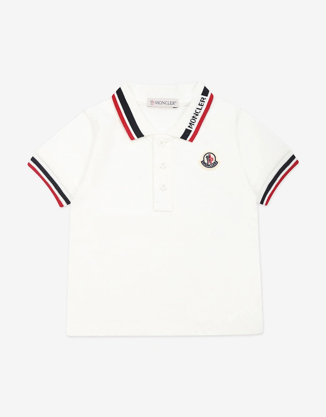 Enfant Baby Boys Logo Polo Shirt in White, 4 of 3