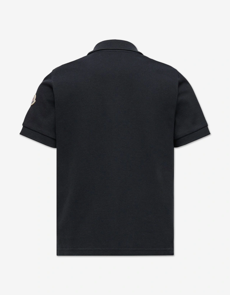 Enfant Boys Cotton Logo Polo Shirt in Black