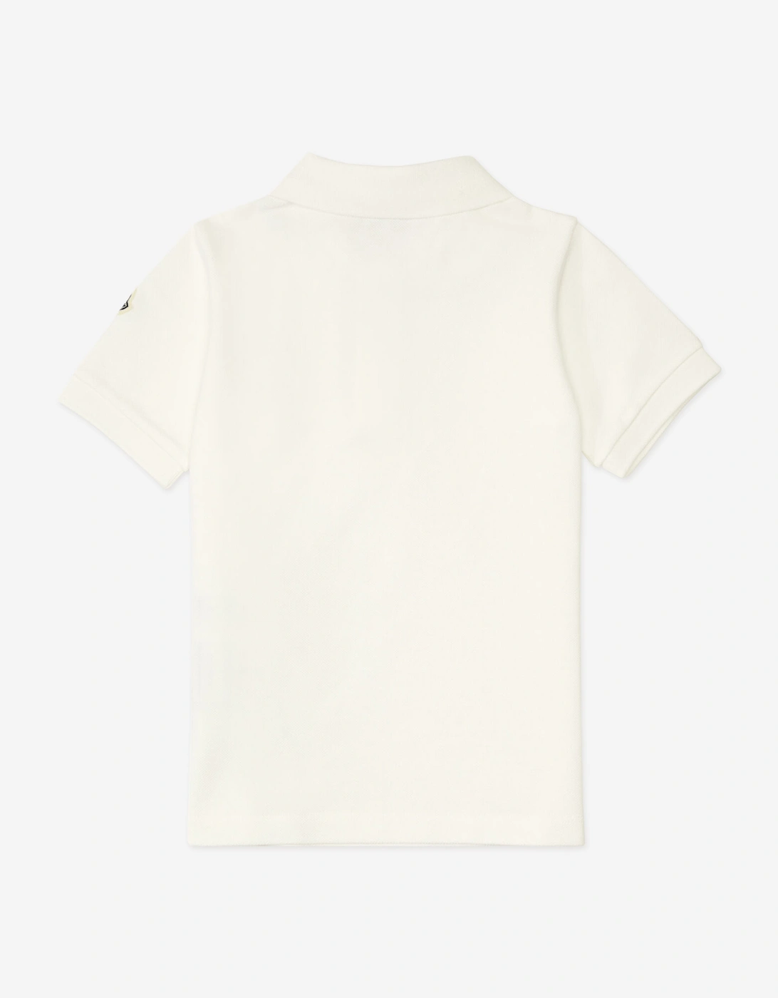 Enfant Boys Cotton Logo Polo Shirt in White