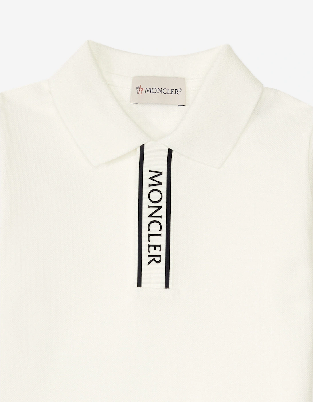 Enfant Boys Cotton Logo Polo Shirt in White