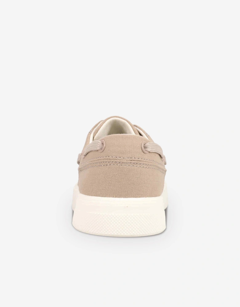 Boys Canvas Briar Boat Shoes in Brown