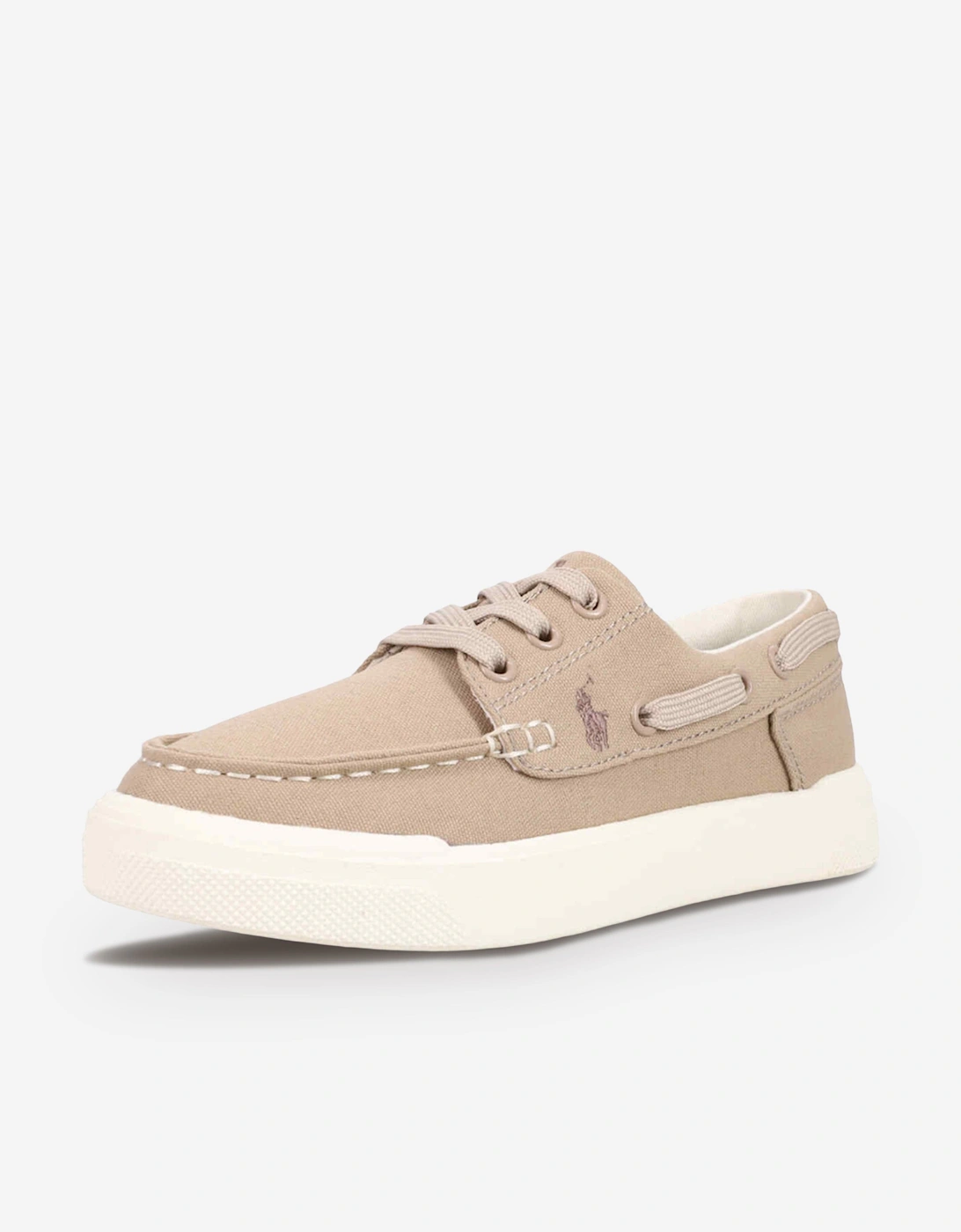 Boys Canvas Briar Boat Shoes in Brown