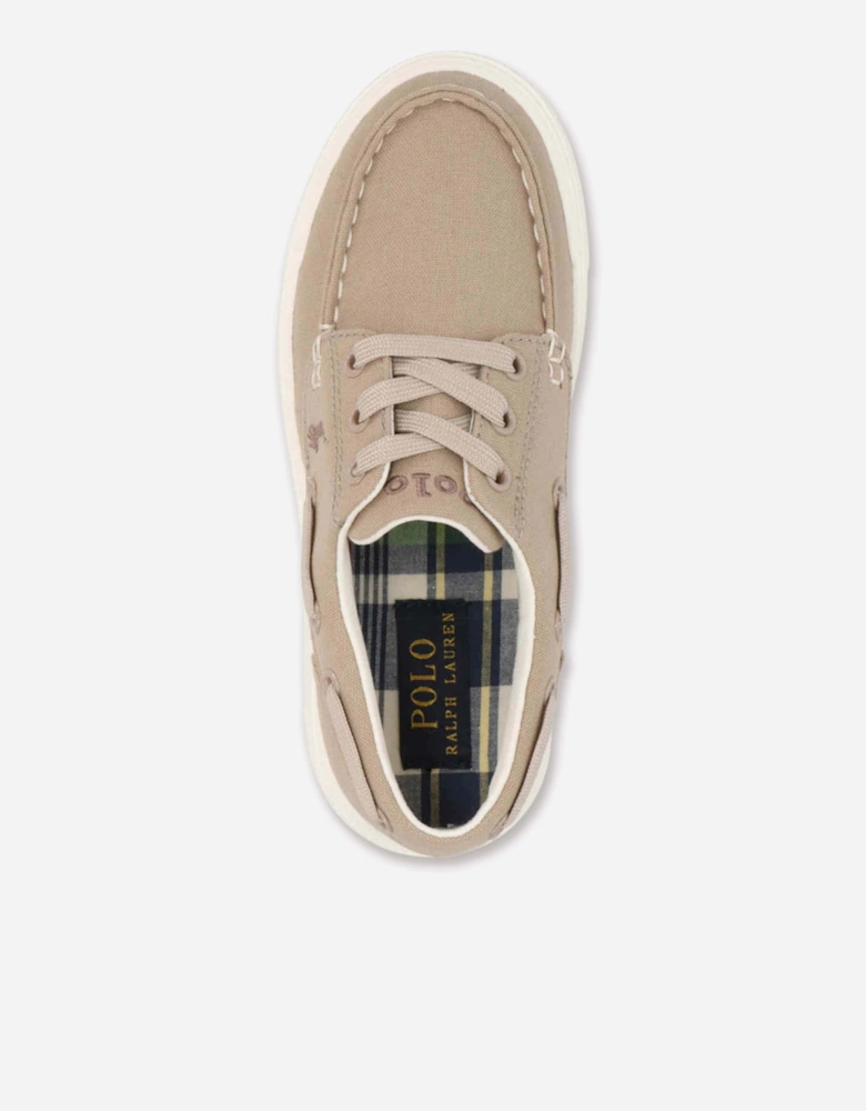Boys Canvas Briar Boat Shoes in Brown