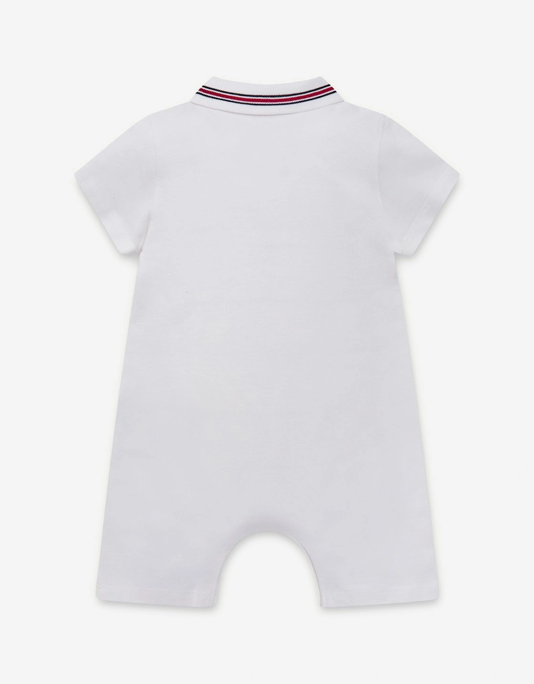 Enfant Baby Boys Cotton Logo Romper in White