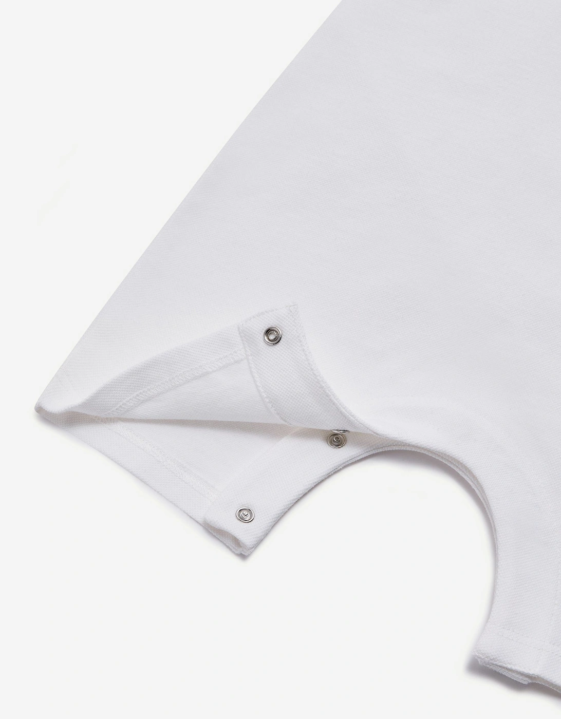 Enfant Baby Boys Cotton Logo Romper in White