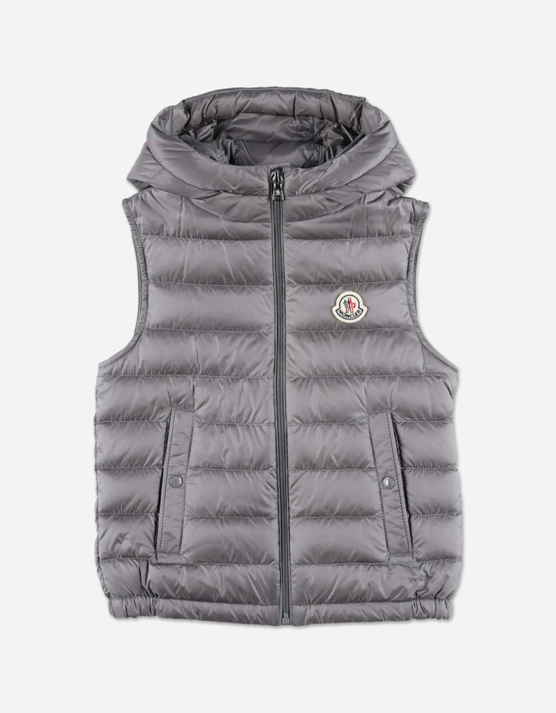 Enfant Boys Down Padded Uzay Gilet in Grey