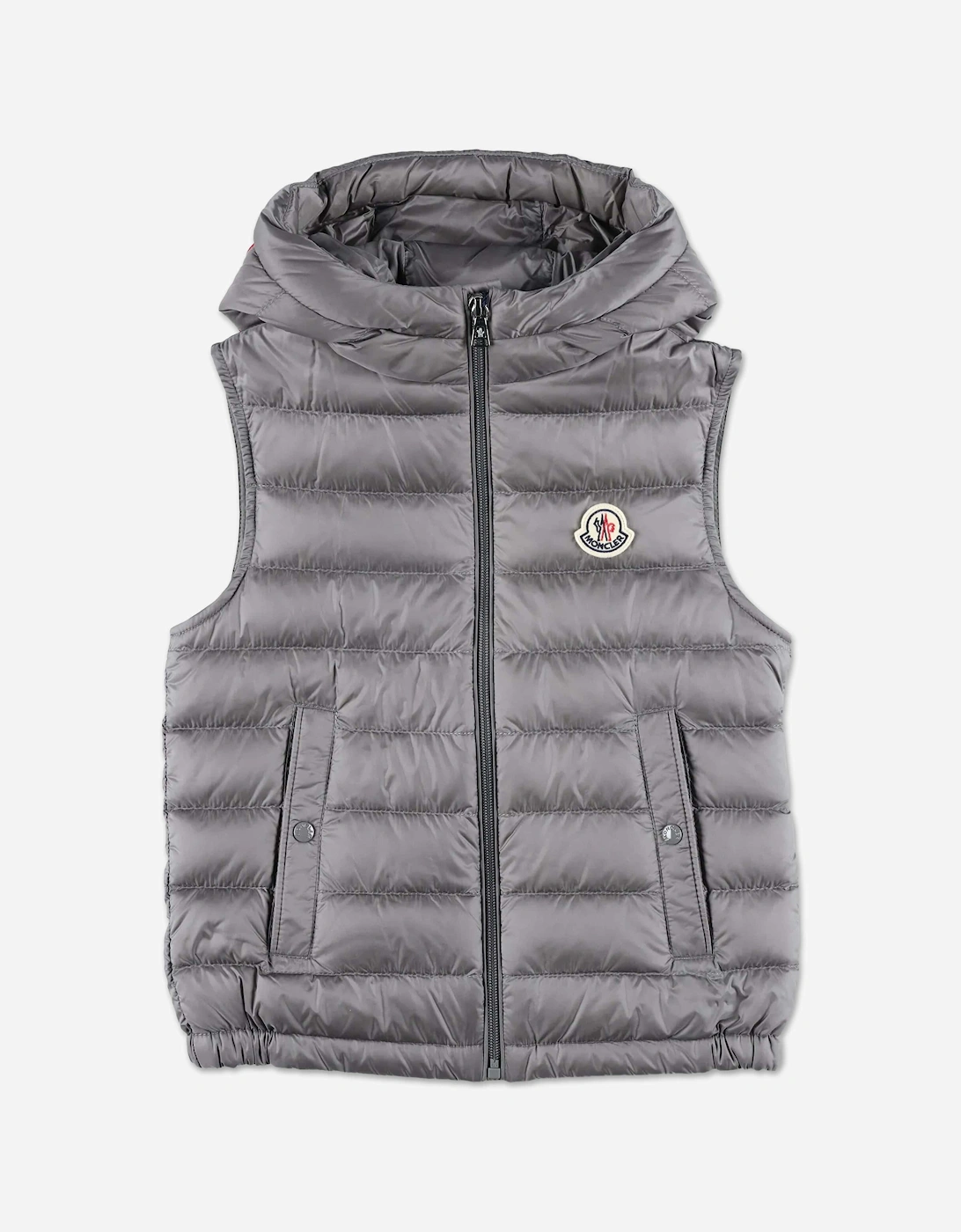 Enfant Boys Down Padded Uzay Gilet in Grey, 5 of 4