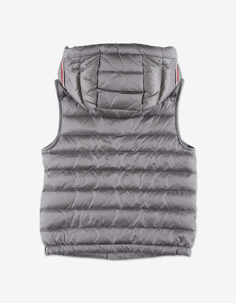 Enfant Boys Down Padded Uzay Gilet in Grey