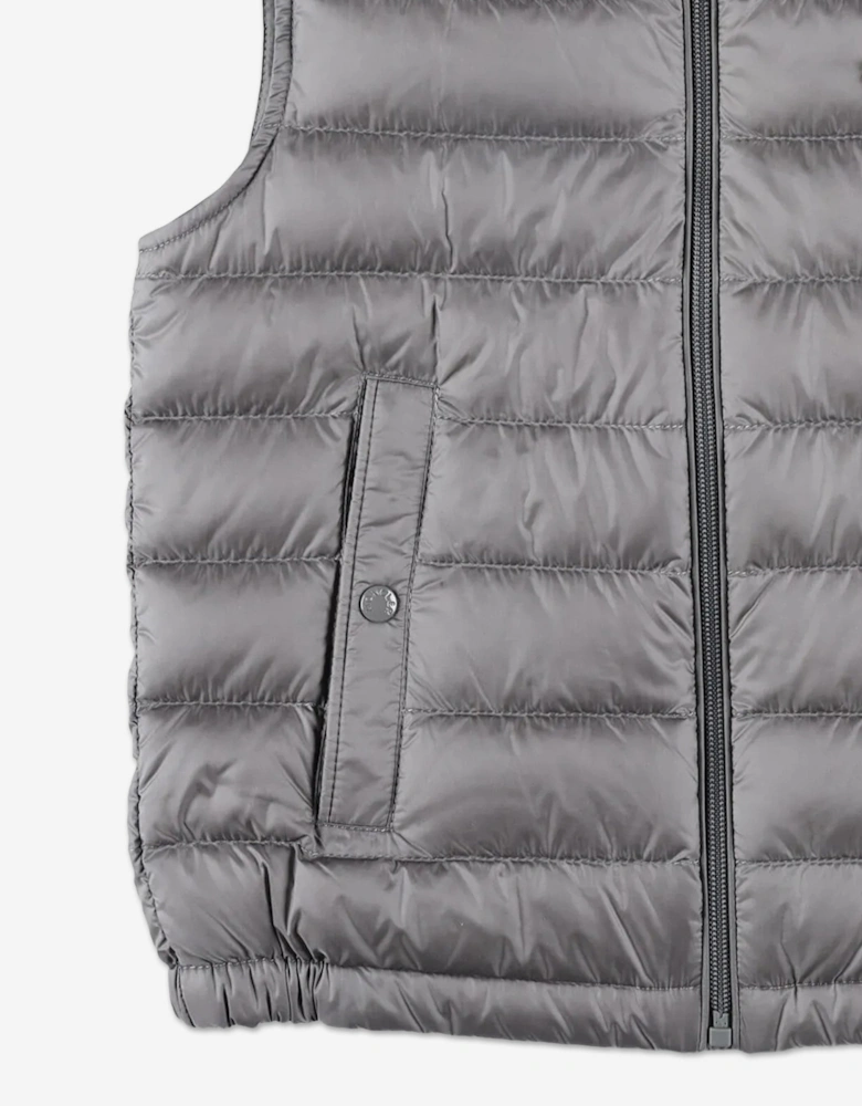 Enfant Boys Down Padded Uzay Gilet in Grey