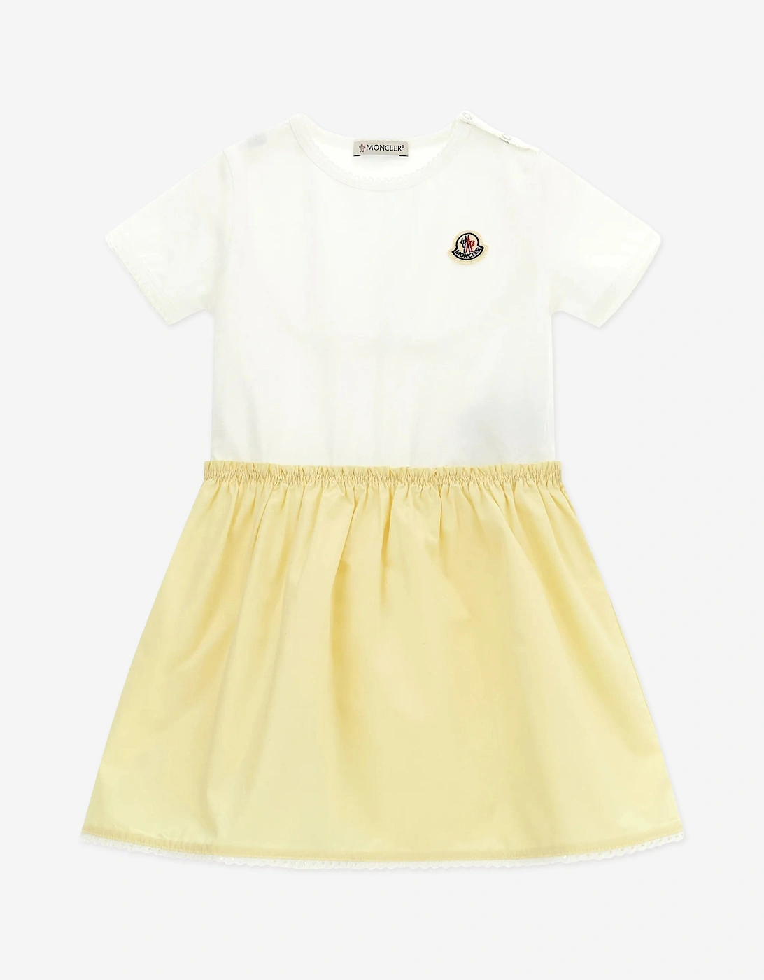 Enfant Baby Girls Cotton Logo Dress in Yellow, 3 of 2