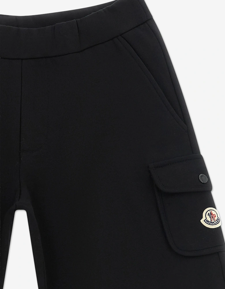Enfant Boys Logo Pocket Sweat Shorts in Black