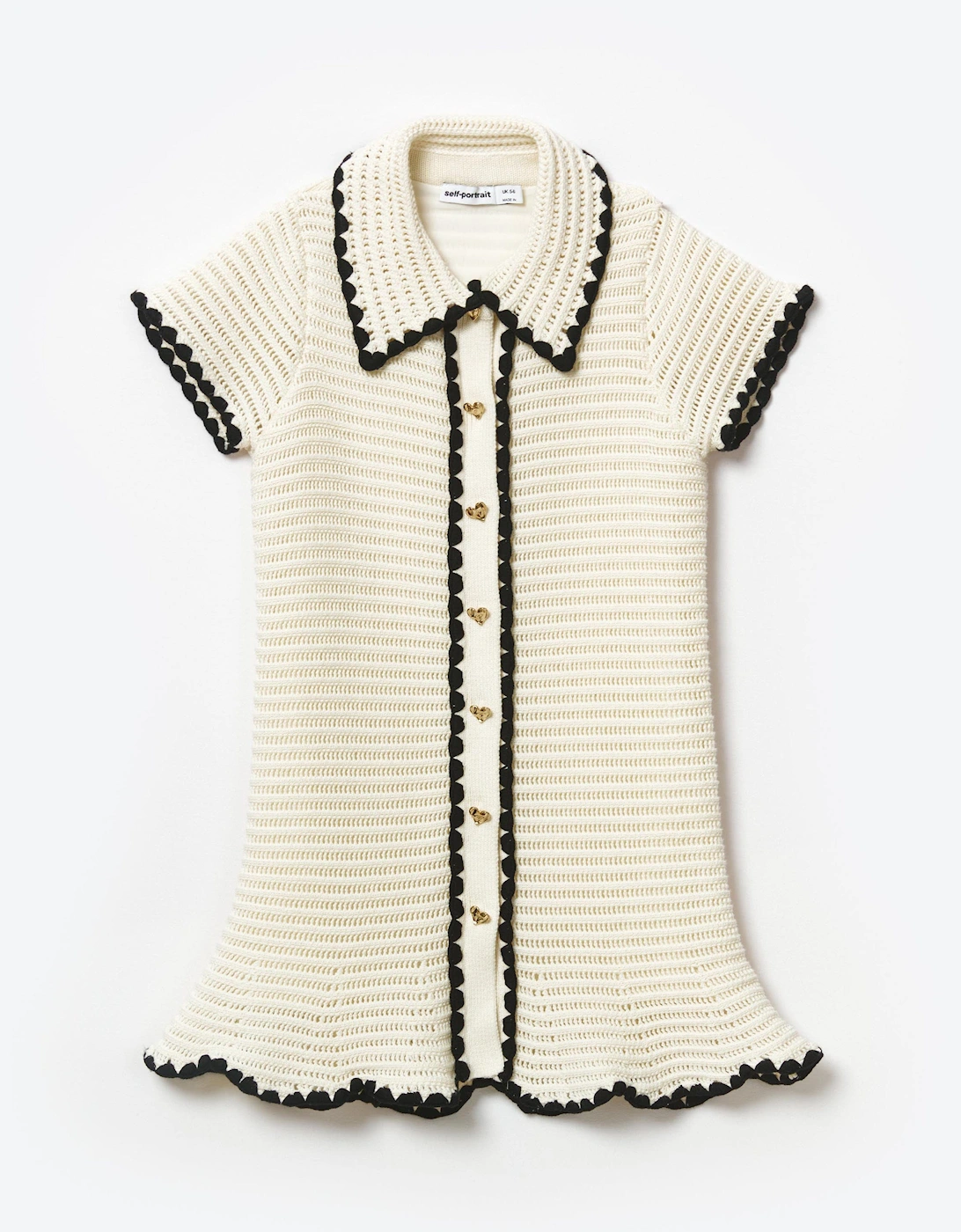 Girls Crochet Mini Dress in Ivory, 6 of 5