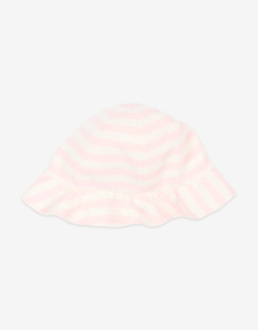 Enfant Baby Girls Reversible Striped Sun Hat in Pink