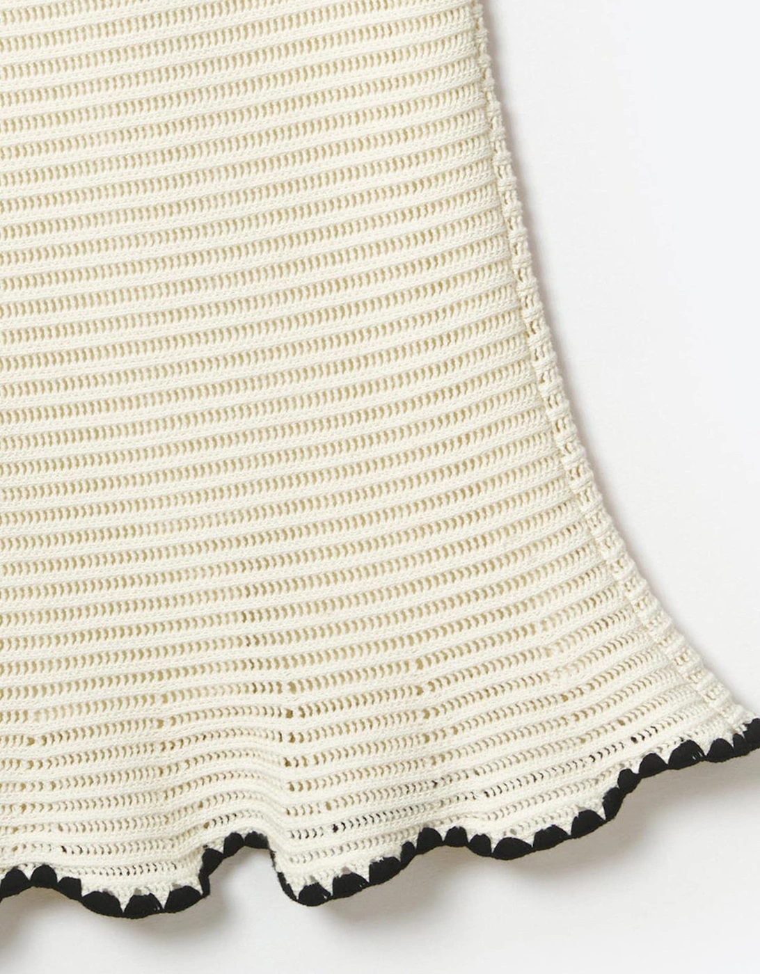 Girls Crochet Mini Dress in Ivory