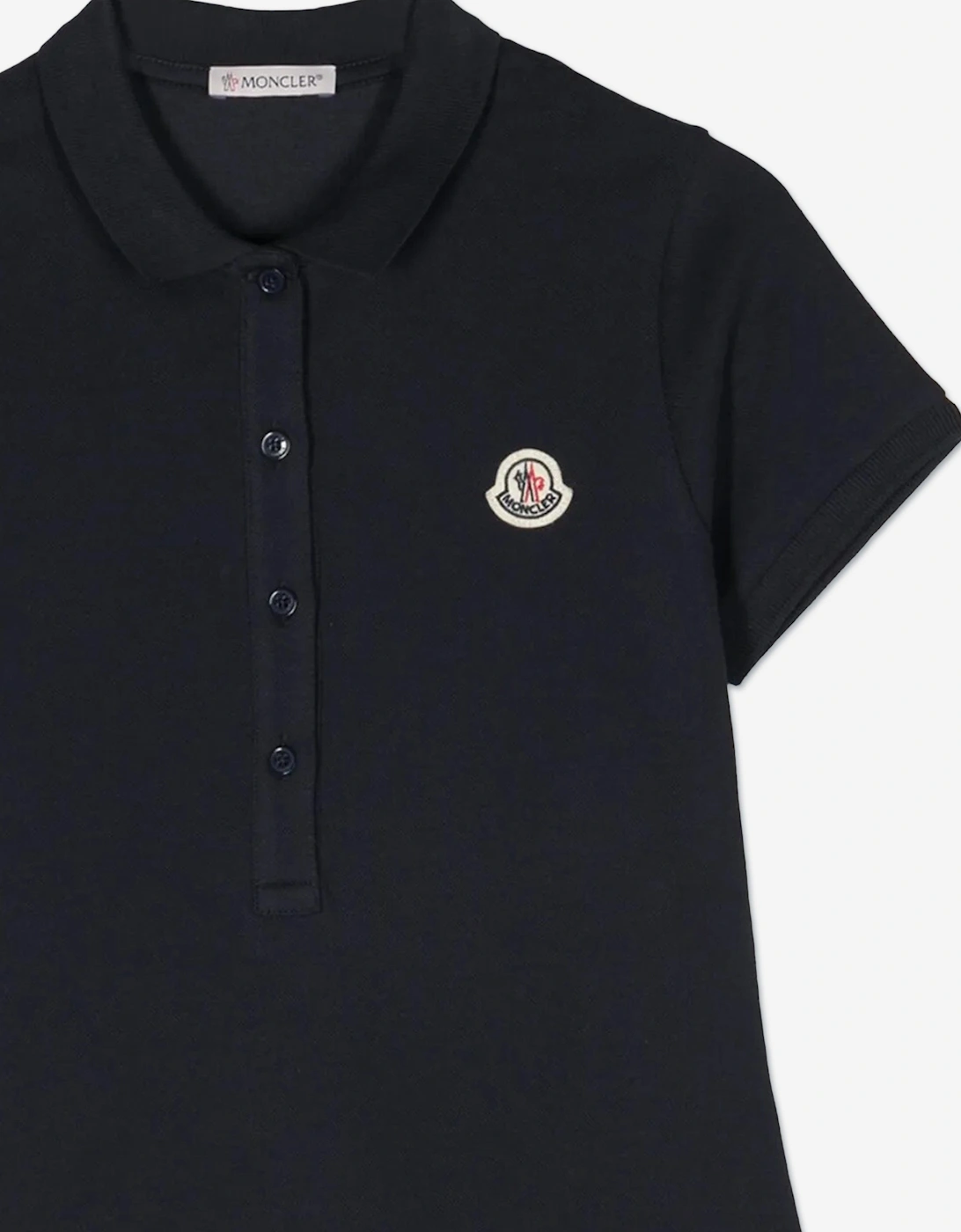 Enfant Girls Logo Polo Dress in Navy