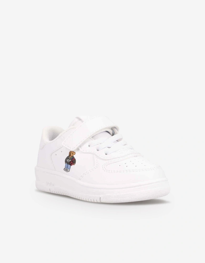 Kids Masters Court Bear PS Trainers in White