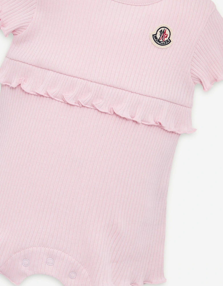 Enfant Baby Girls Logo Romper in Pink
