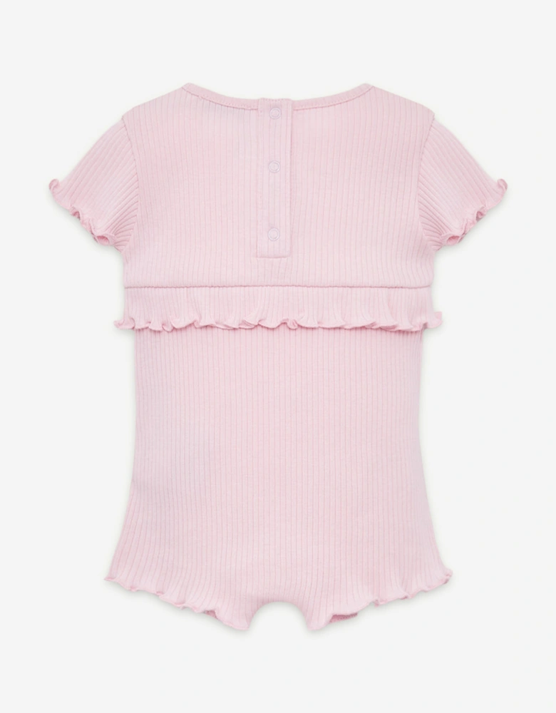 Enfant Baby Girls Logo Romper in Pink