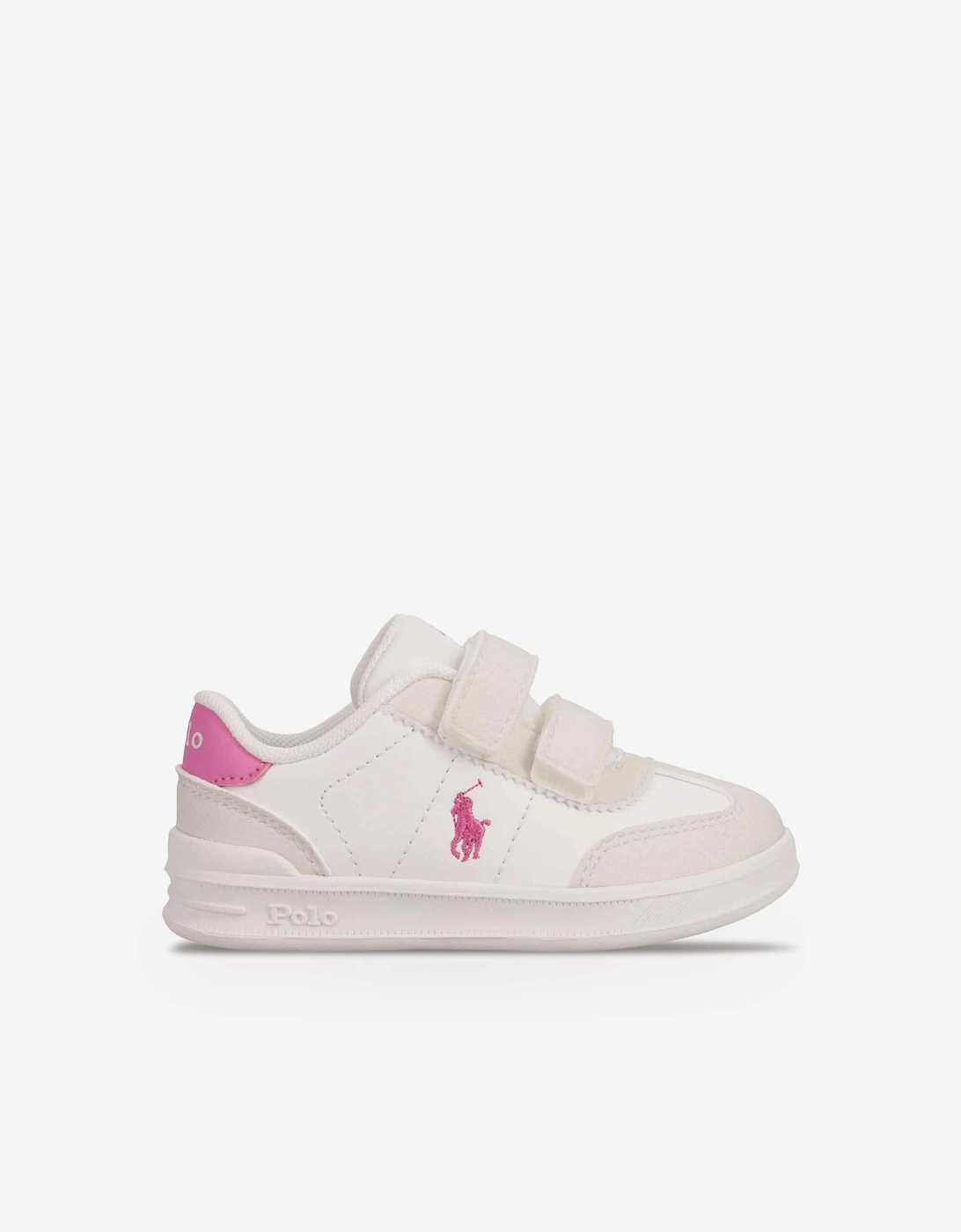 Ralph Lauren Girls White 'S Hollis Ez Trainers In  Size 34 Kids