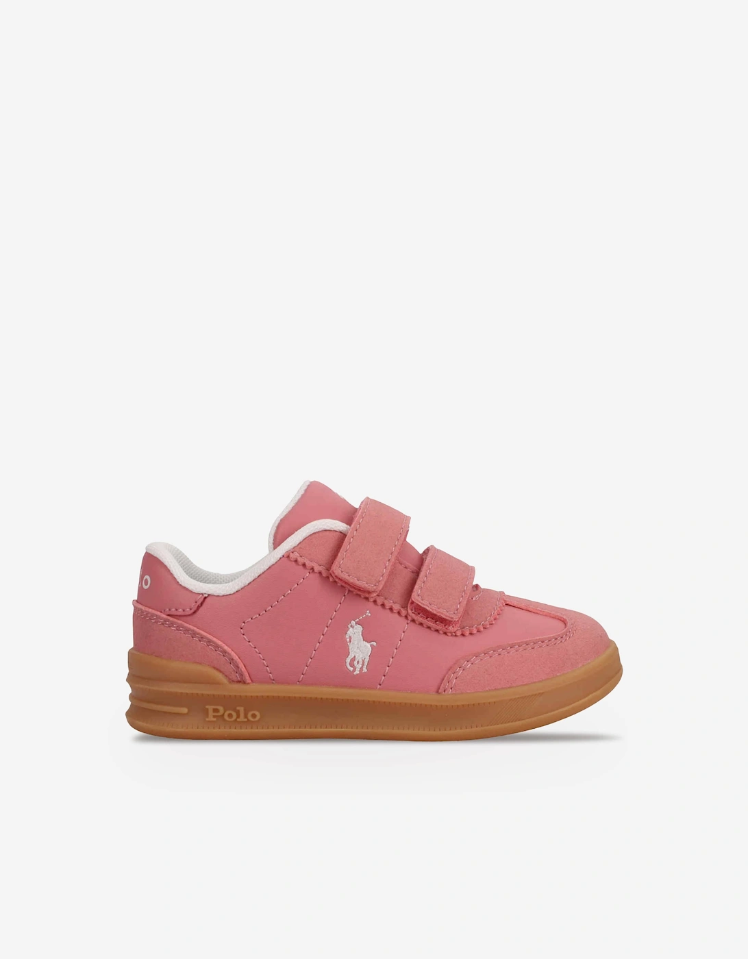 Ralph Lauren Girls Pink 'S Hollis Ez Trainers In  Size 34 Kids