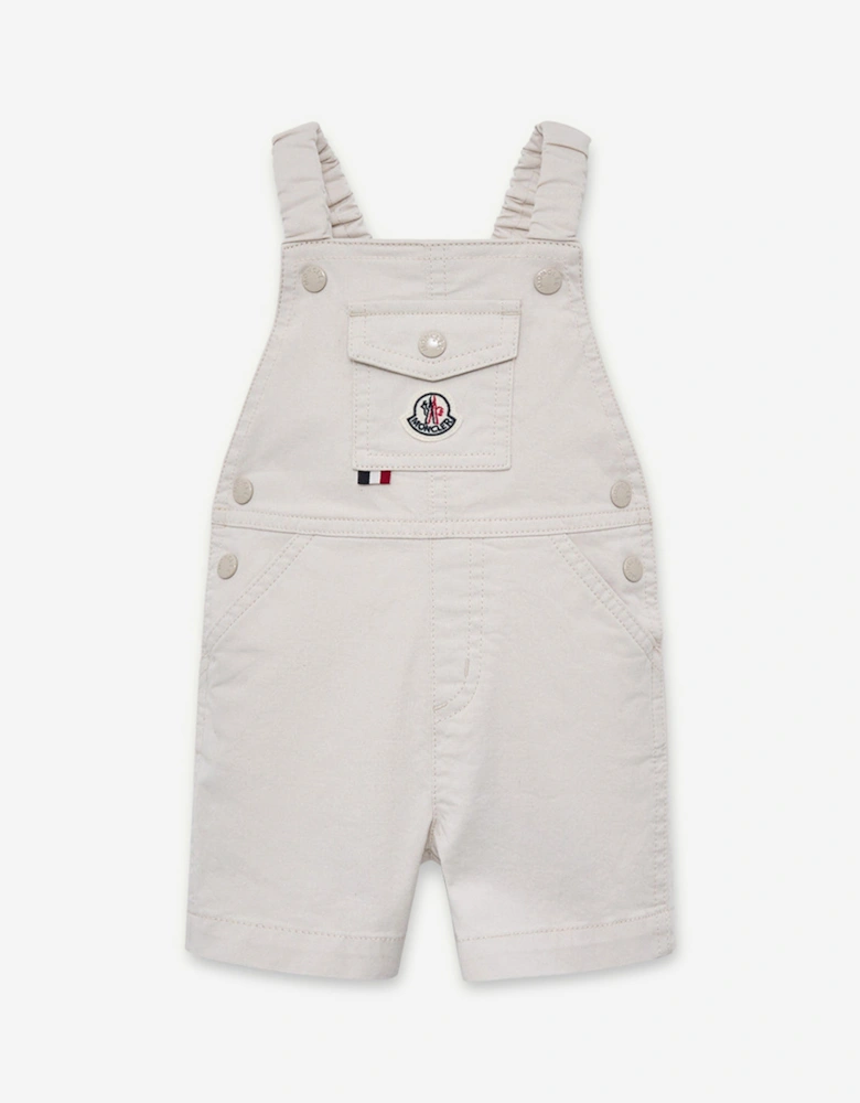 Enfant Baby Boys Logo Dungarees in Ivory